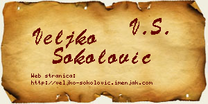Veljko Sokolović vizit kartica